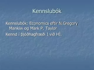 kennslub k
