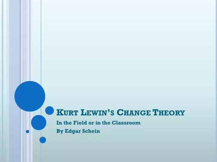 kurt lewin s change theory
