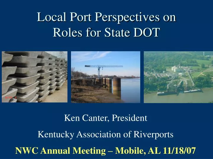 local port perspectives on roles for state dot