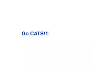 Go CATS!!!