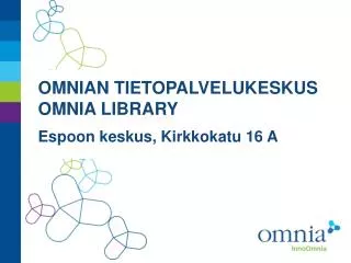 omnian tietopalvelukeskus omnia library