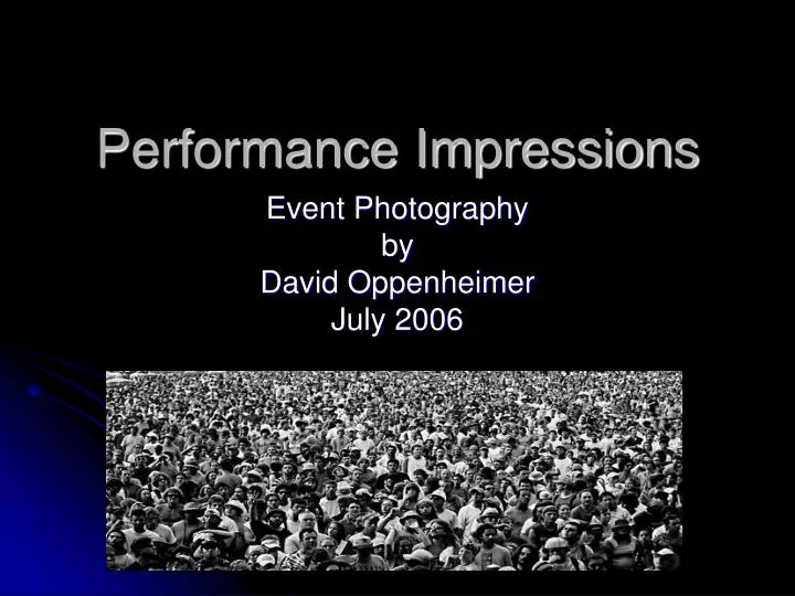 performance impressions