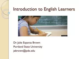 Introduction to English Learners