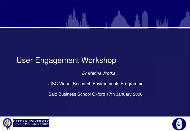 user engagement workshop