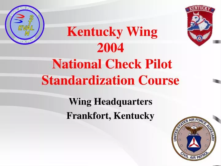 kentucky wing 2004 national check pilot standardization course