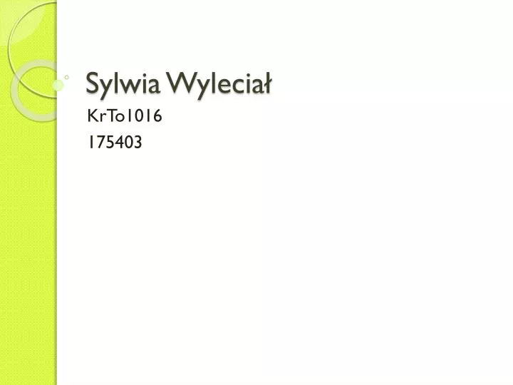 sylwia wylecia