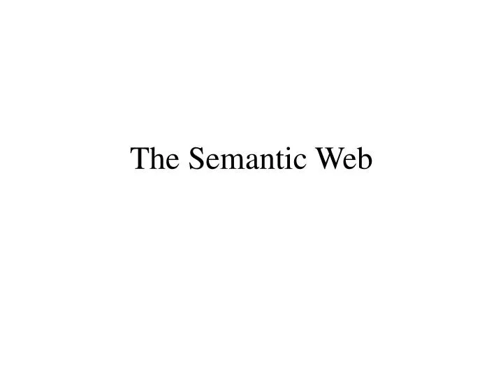 the semantic web