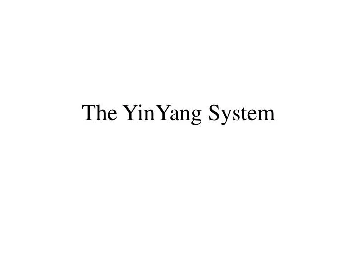 the yinyang system