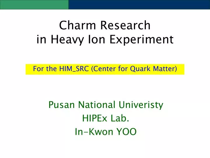 charm research in heavy ion experiment