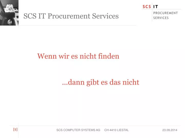 scs it procurement services