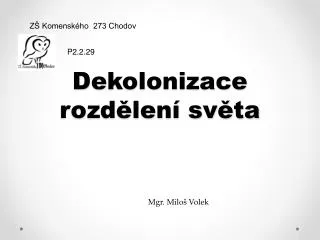 dekolonizace rozd len sv ta