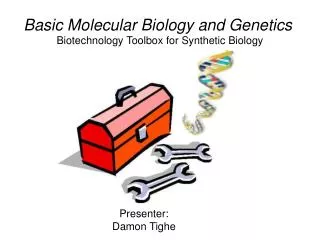 Biotechnology Toolbox for Synthetic Biology