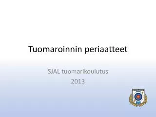 tuomaroinnin periaatteet