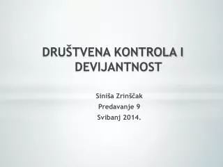 dru tvena kontrola i devijantnost