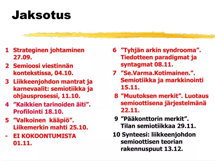 jaksotus