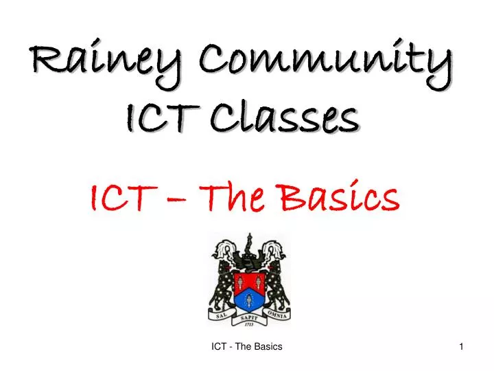 rainey community ict classes
