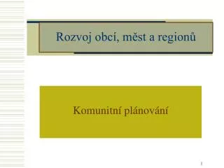 rozvoj obc m st a region