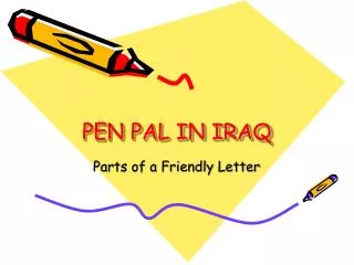 PEN PAL IN IRAQ