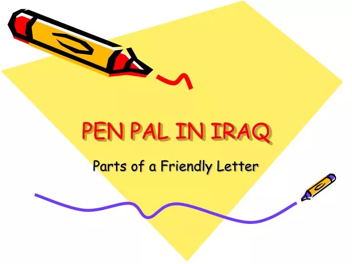 pen pal in iraq