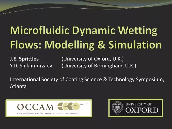 microfluidic dynamic wetting flows modelling simulation