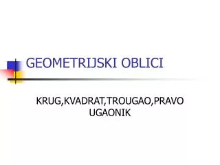 geometrijski oblici