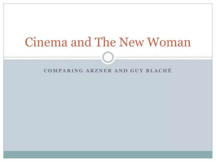 cinema and the new woman