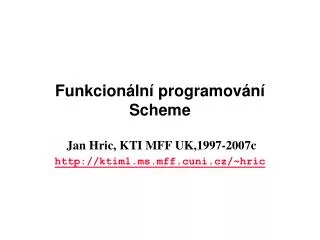 funkcion ln programov n scheme