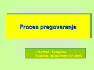 proces pregovaranja