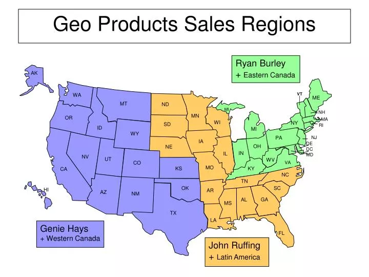 geo products sales regions
