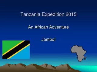 Tanzania Expedition 2015