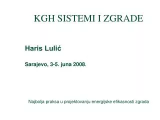 kgh sistemi i zgrade
