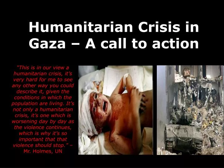 humanitarian crisis in gaza a call to action