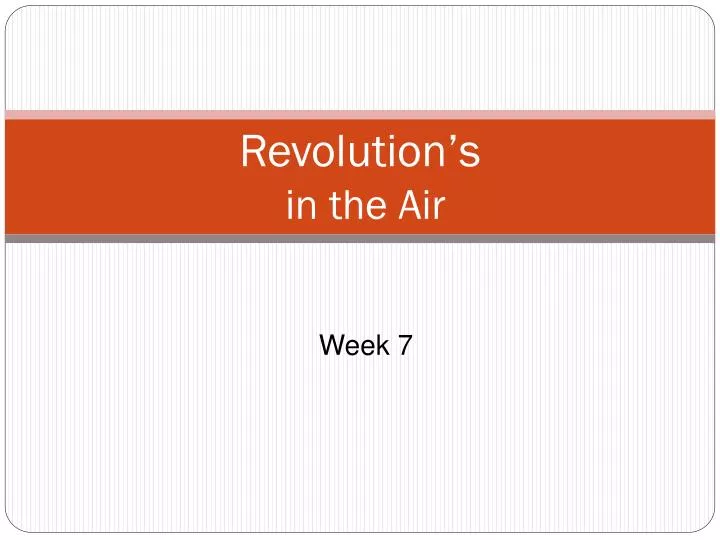 revolution s in the air