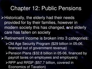 Chapter 12: Public Pensions