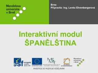 interaktivn modul pan l tina