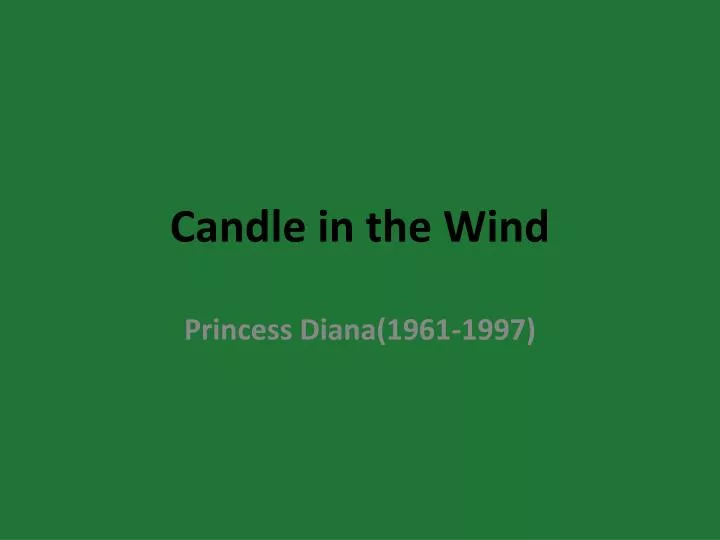 candle in the wind