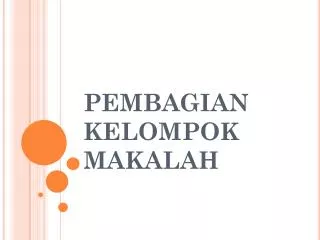 pembagian kelompok makalah