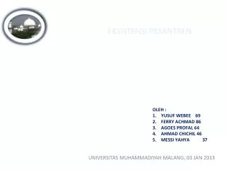 eksistensi pesantren