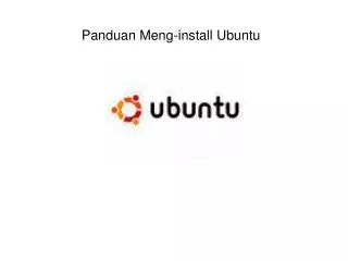 panduan meng install ubuntu
