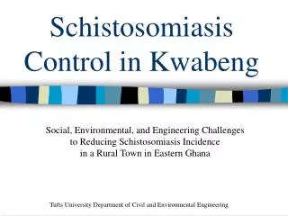 Schistosomiasis Control in Kwabeng