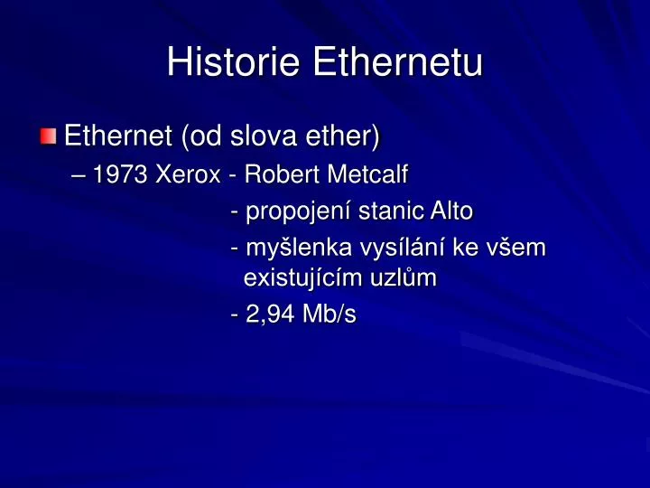 historie ethernetu