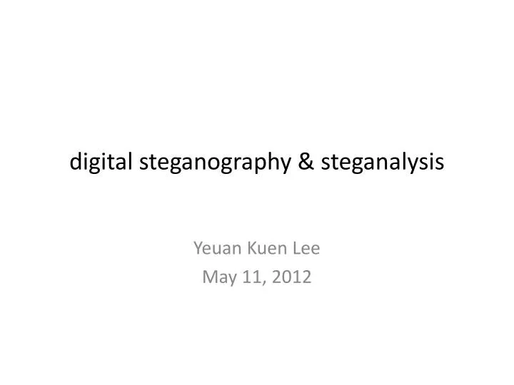 digital steganography steganalysis