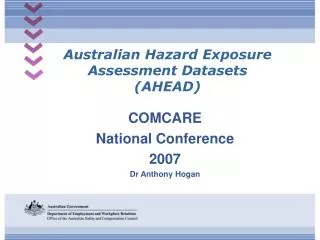 Australian Hazard Exposure Assessment Datasets (AHEAD)