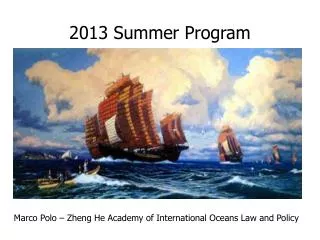 2013 Summer Program