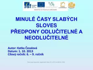 minul asy slab ch sloves p edpony odlu iteln a neodlu iteln