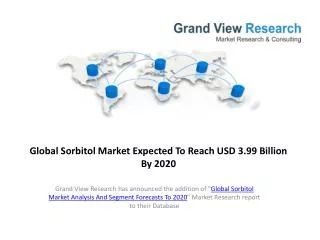 Global Sorbitol Market Forecasts 2014 to 2020
