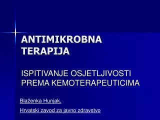 antimikrobna terapija