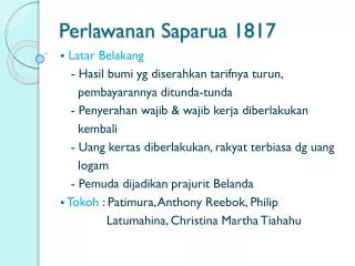 perlawanan saparua 1817
