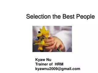 Selection the Best People