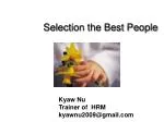 Selection the Best People - slide 1